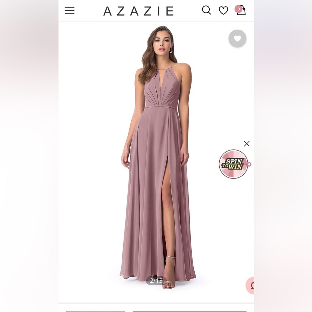 New With Tags Azazie Bridesmaid Dress Dusty Rose Evalleen